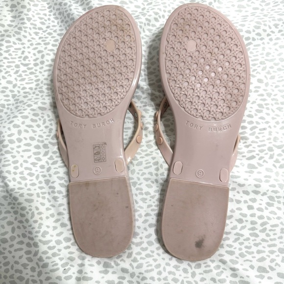 Tory Burch Studded Jelly Thong Sedona Rose Pink Sandals Slides Size 9 - Picture 7 of 8
